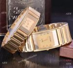 Replica Jubile Rado Watch Gold Tungsten with Diamond Bezel